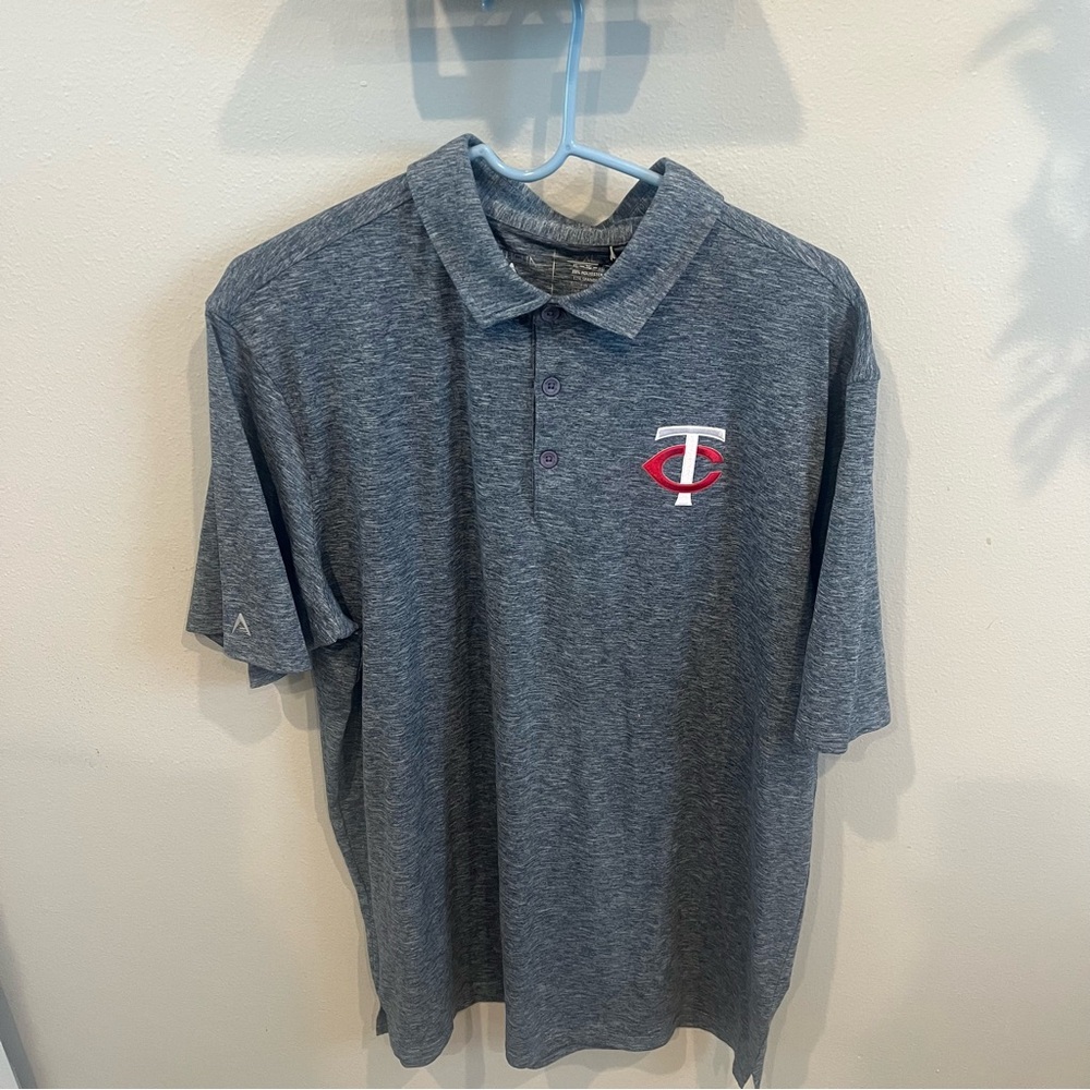 Men's Antigua Gray Minnesota Twins Polo Shirt